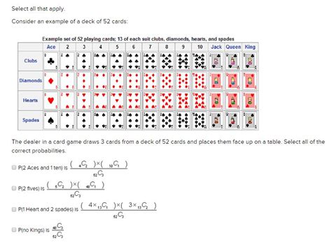 standard 52 card deck probability|probability .